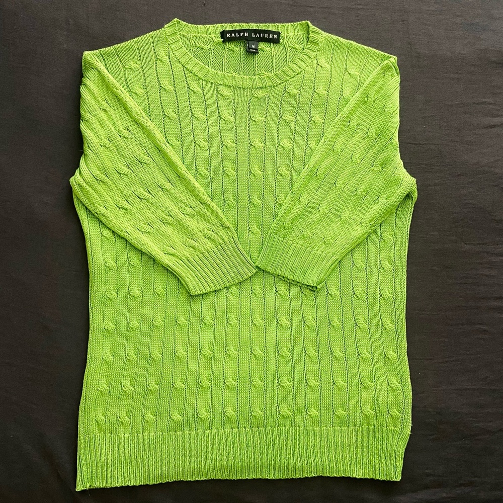 Ralph Laurent 100% Silk Cable Knit Sweater - Excellent Condition!